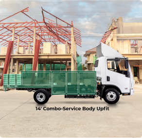 Side view of truck at a construction site